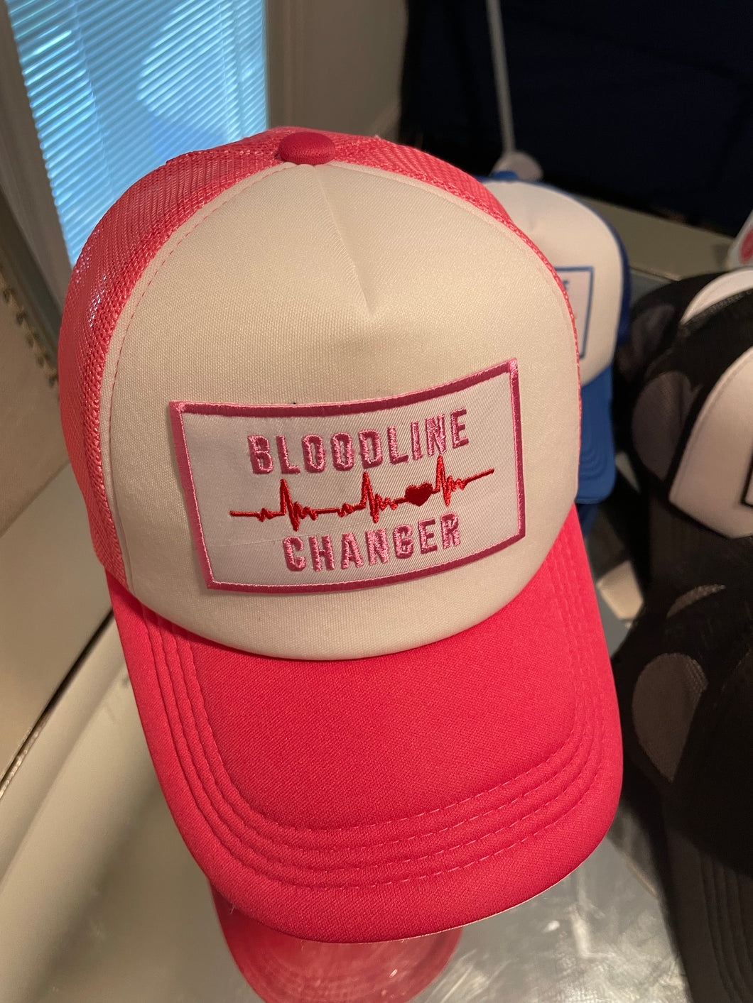 Hot Pink/ White  Bloodline Changer Trucker Hat